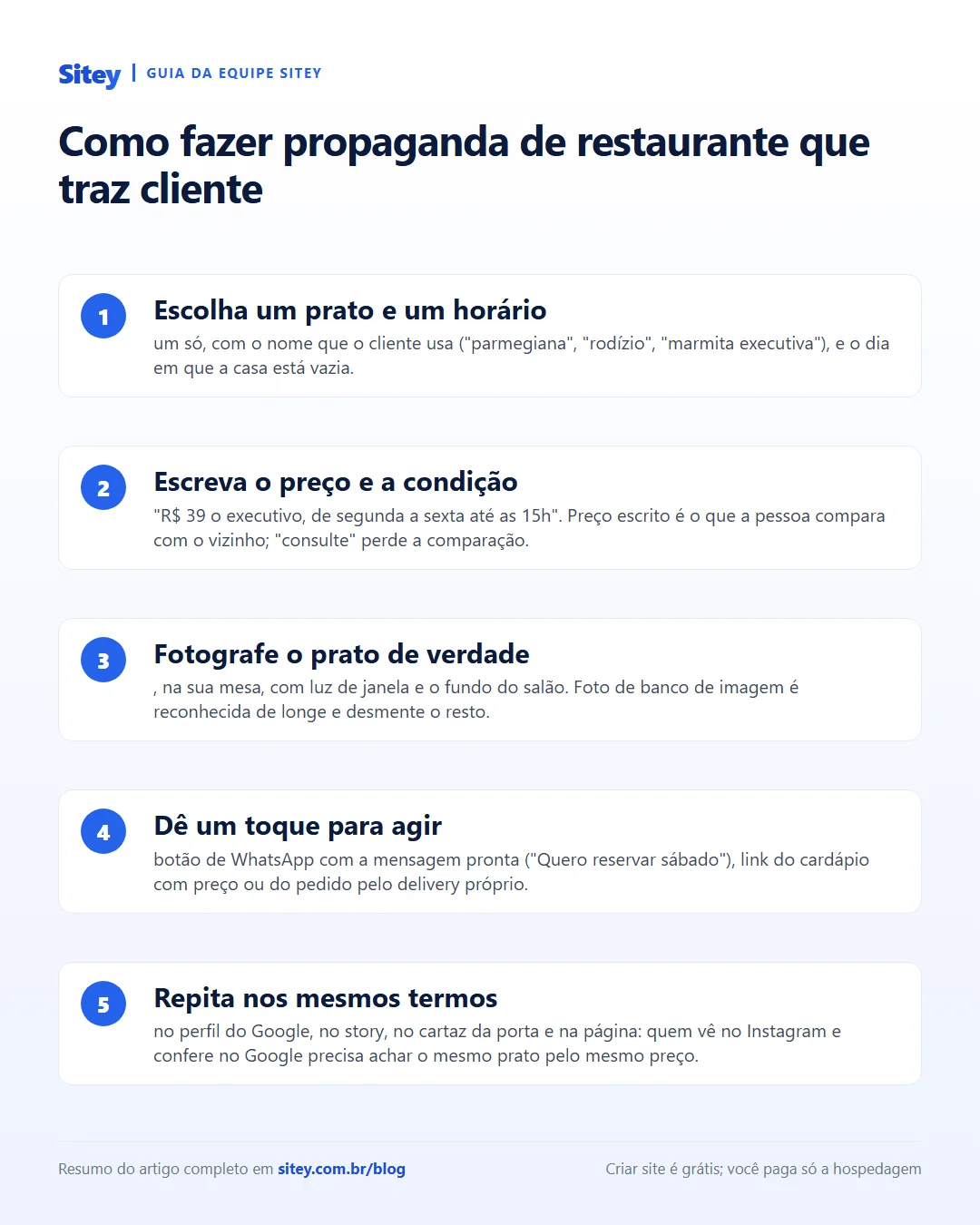 Infográfico: Como fazer propaganda de restaurante que traz cliente