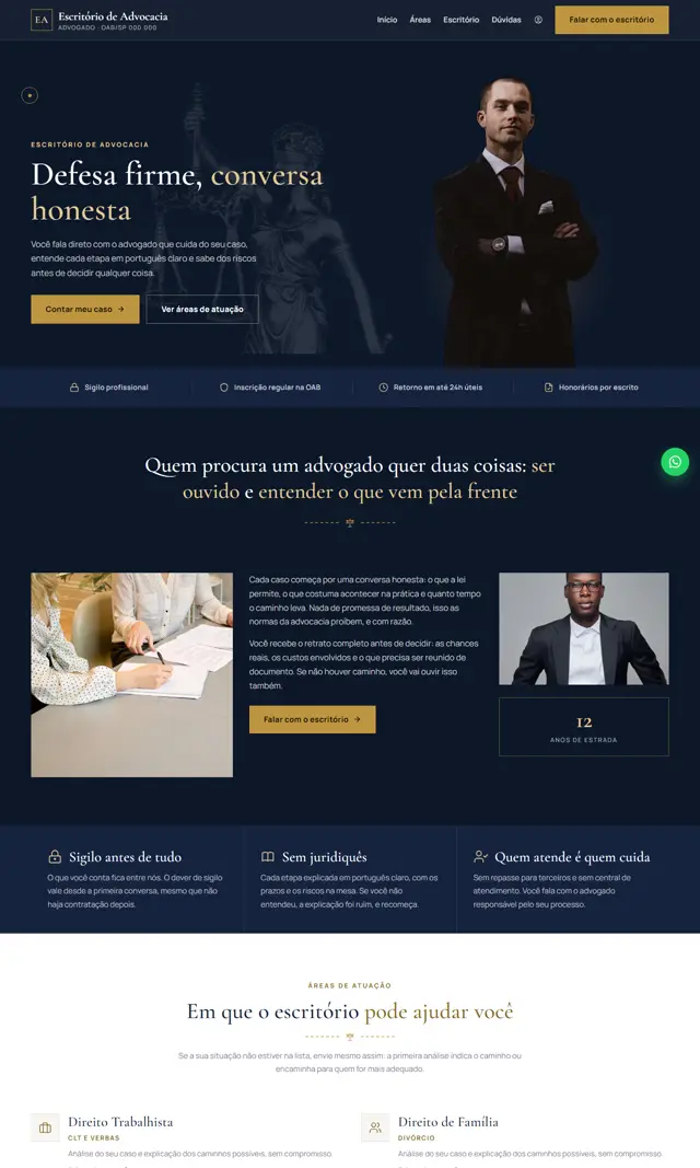 Prévia do modelo Aurela para Advocacia