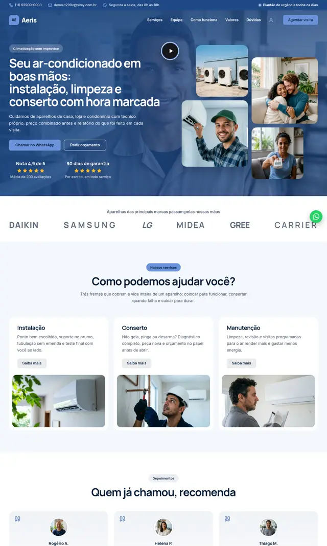 Prévia do modelo Aeris V para Ar-Condicionado