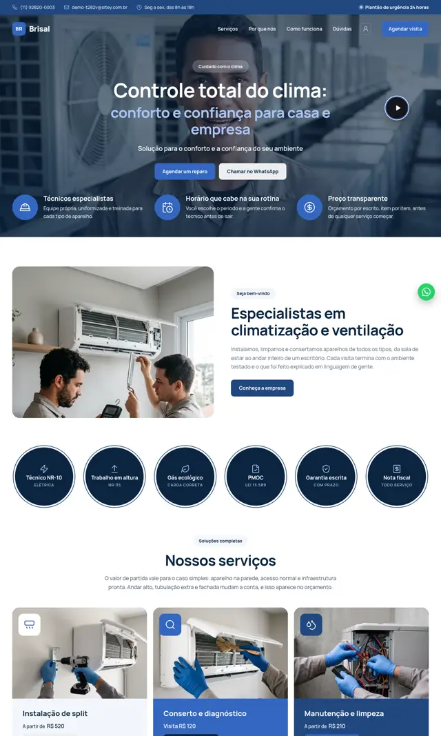 Prévia do modelo Brisal V para Ar-Condicionado