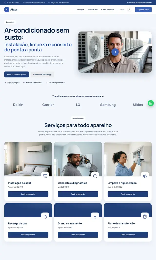 Prévia do modelo Algor V para Ar-Condicionado
