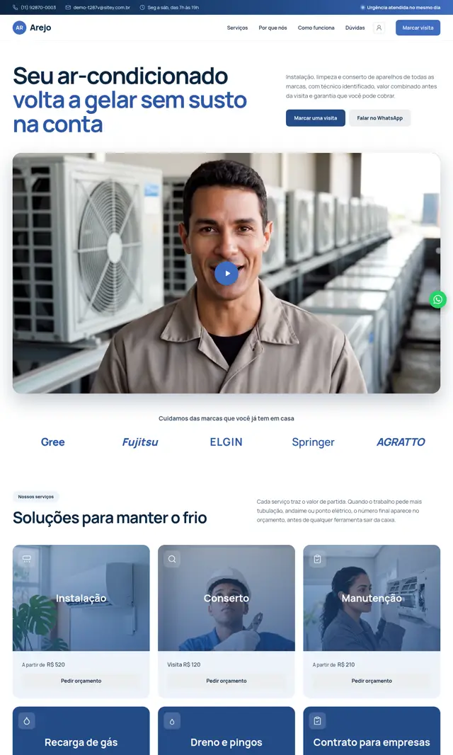 Prévia do modelo Arejo V para Ar-Condicionado