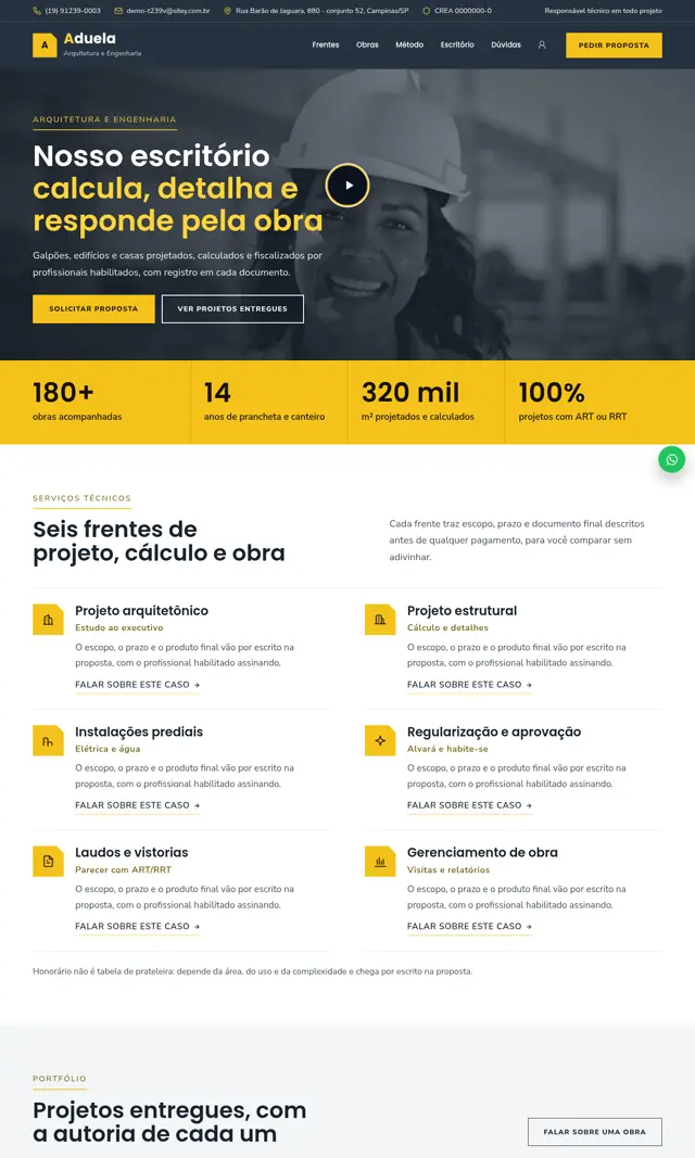 Prévia do modelo Aduela V para Arquitetos e Engenheiros