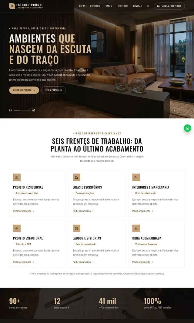 Prévia do modelo Penumbra para Arquitetos e Engenheiros