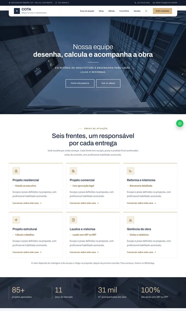 Prévia do modelo Cota para Arquitetos e Engenheiros