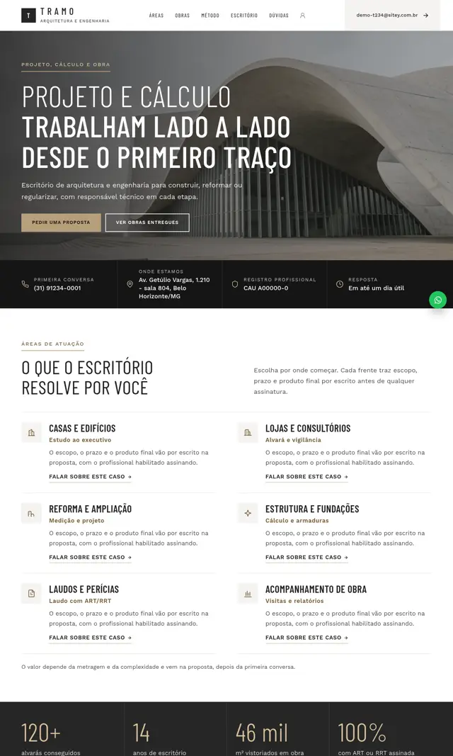 Prévia do modelo Tramo para Arquitetos e Engenheiros