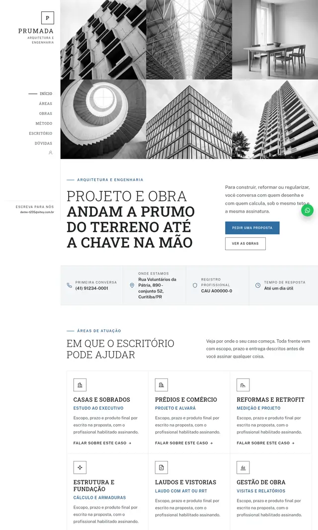 Prévia do modelo Prumada para Arquitetos e Engenheiros