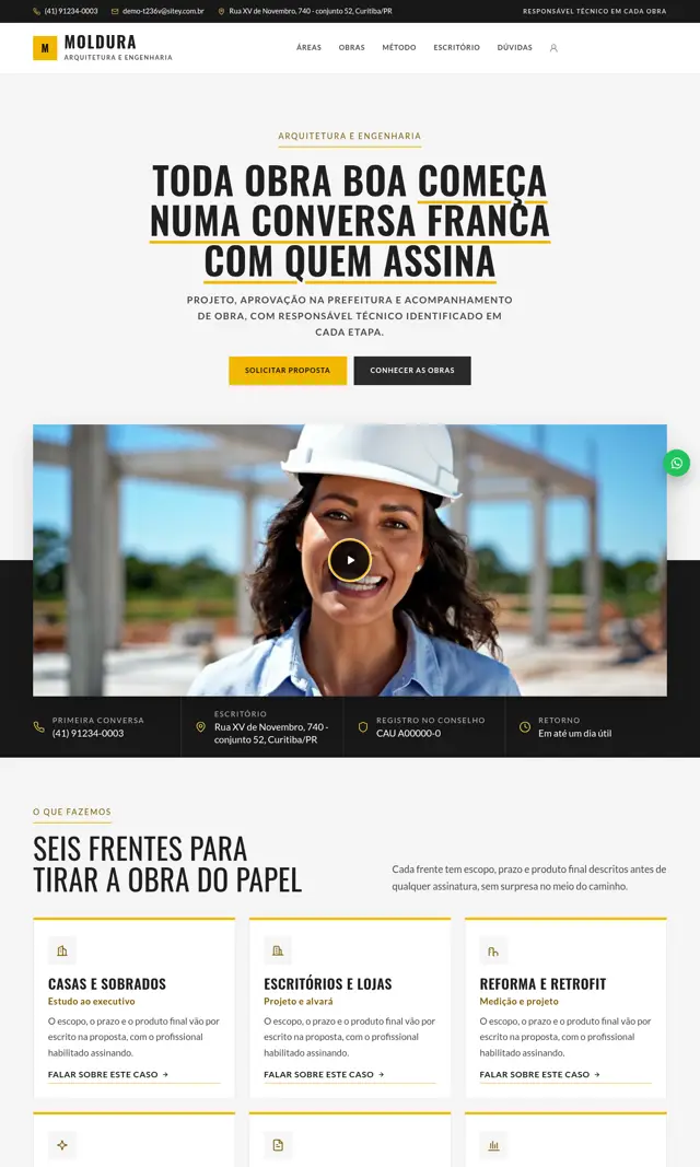 Prévia do modelo Moldura V para Arquitetos e Engenheiros