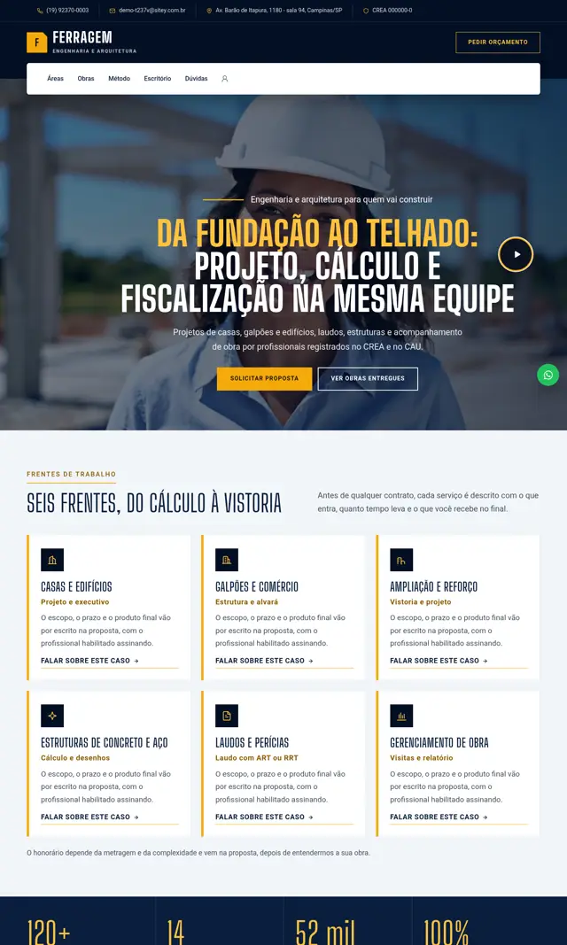 Prévia do modelo Ferragem V para Arquitetos e Engenheiros