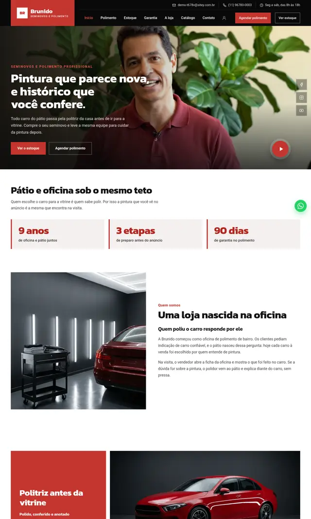 Prévia do modelo Brunido V para Automóveis e Concessionárias
