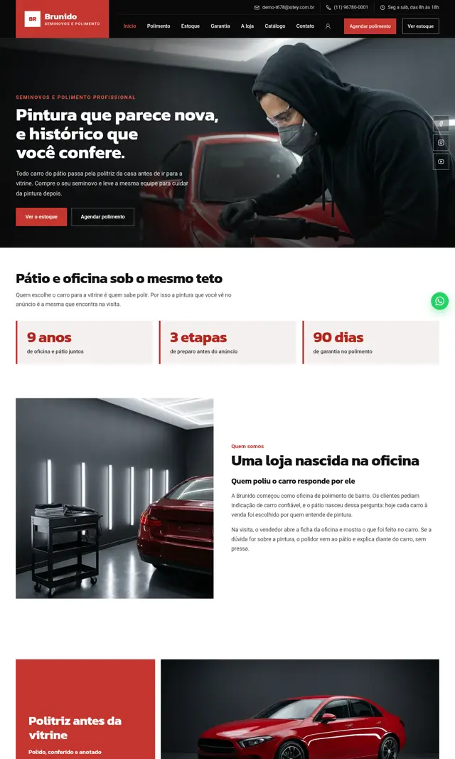 Prévia do modelo Brunido para Automóveis e Concessionárias