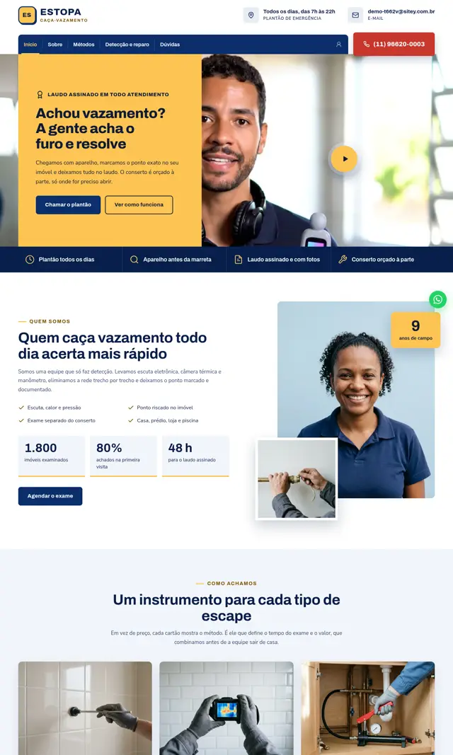 Prévia do modelo Estopa V para Caça-Vazamento