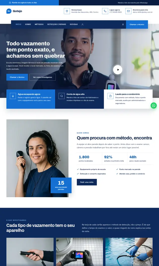 Prévia do modelo Gotejo V para Caça-Vazamento