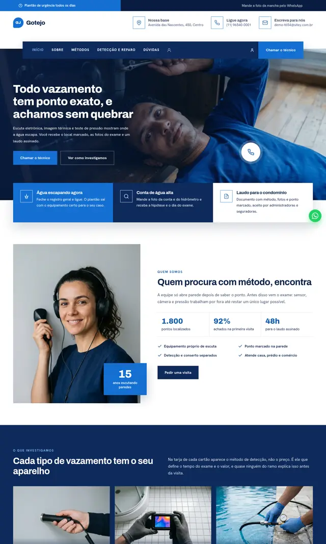 Prévia do modelo Gotejo para Caça-Vazamento