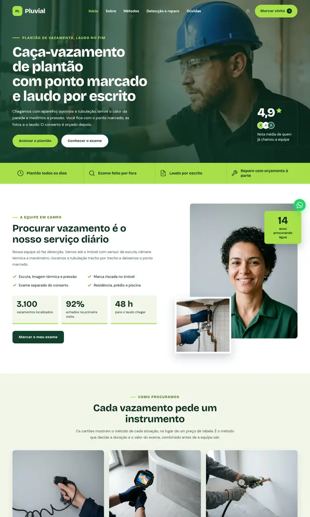 Prévia do modelo Pluvial para Caça-Vazamento