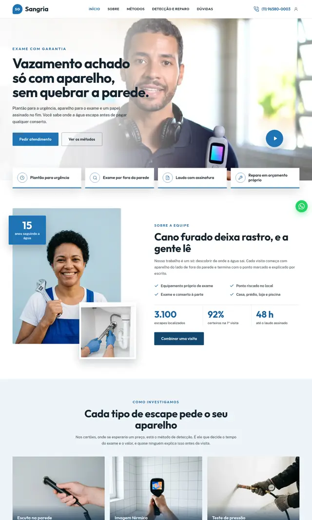 Prévia do modelo Sangria V para Caça-Vazamento