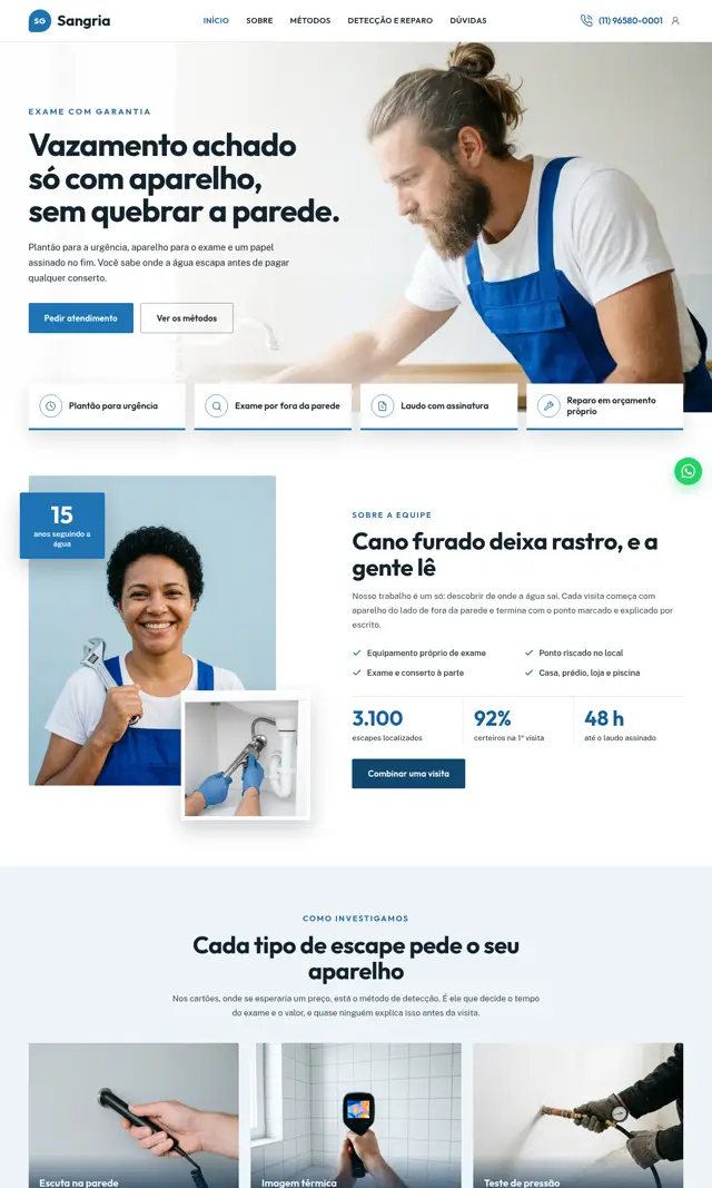 Prévia do modelo Sangria para Caça-Vazamento