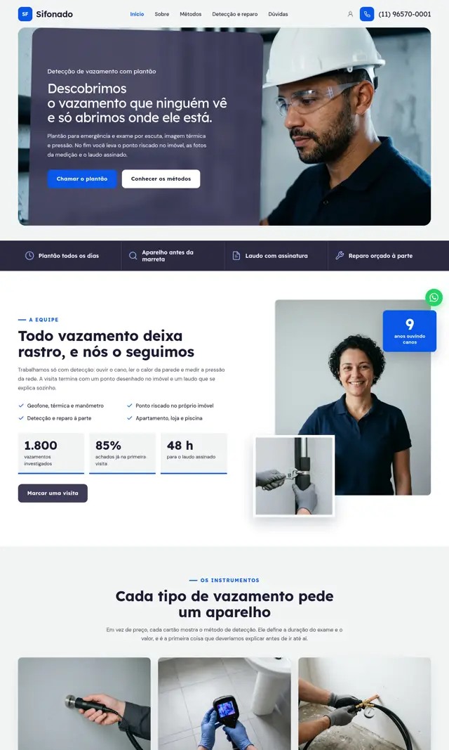 Prévia do modelo Sifonado para Caça-Vazamento