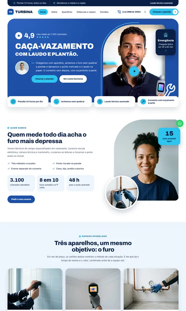 Prévia do modelo Turbina V para Caça-Vazamento
