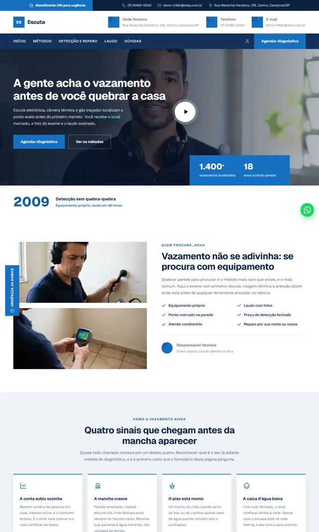 Prévia do modelo Escuta V para Caça-Vazamento