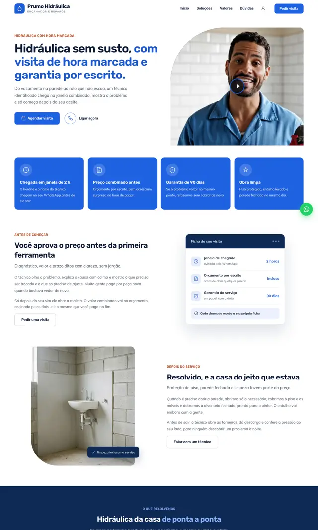 Prévia do modelo Canalete V para Encanador