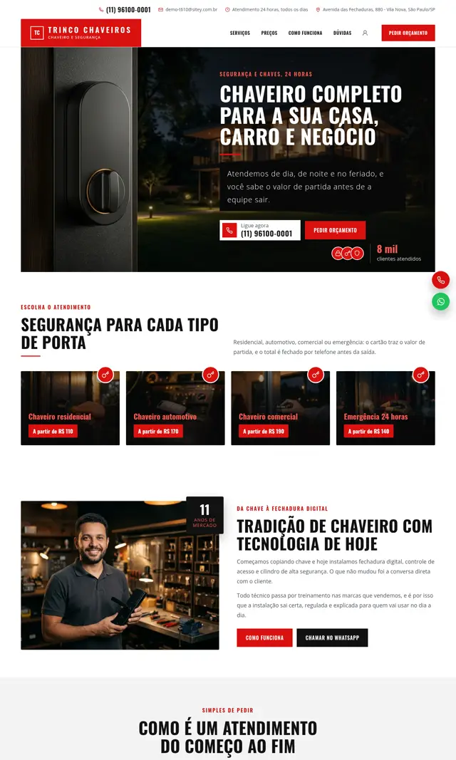 Prévia do modelo Trinco para Chaveiro