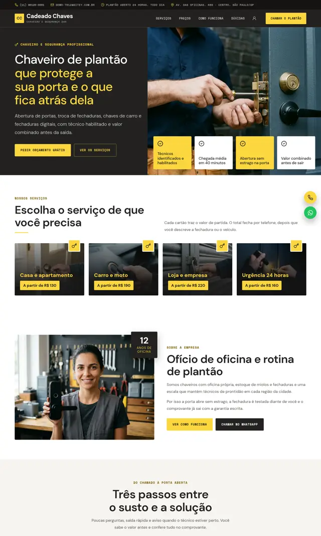 Prévia do modelo Cadeado para Chaveiro