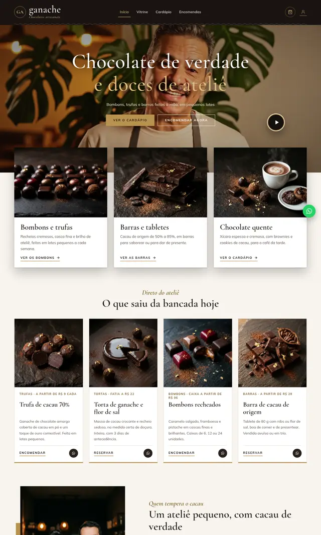 Prévia do modelo Ganache V para Restaurantes e Alimentação