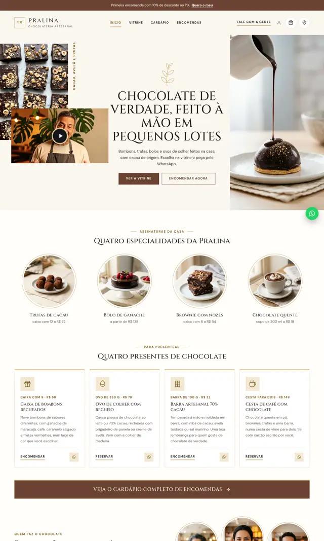Prévia do modelo Pralina V para Restaurantes e Alimentação