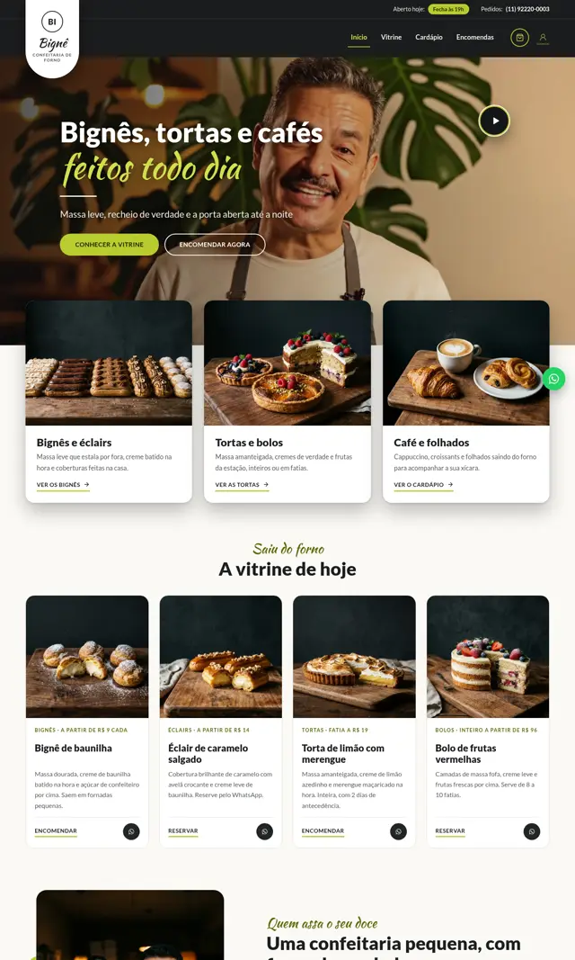 Prévia do modelo Bignê V para Restaurantes e Alimentação
