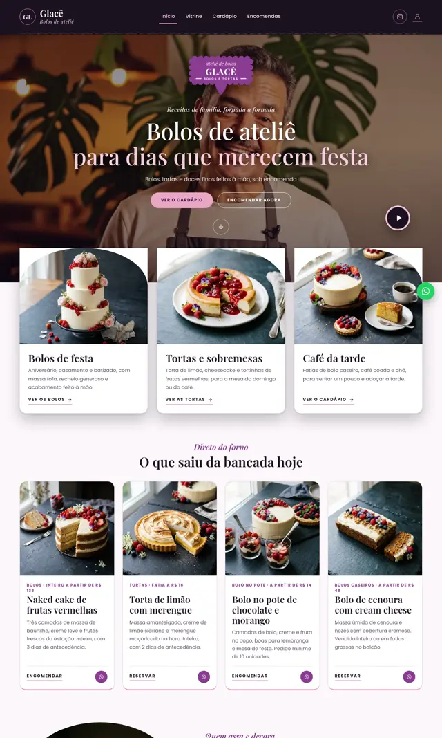 Prévia do modelo Glacê V para Restaurantes e Alimentação