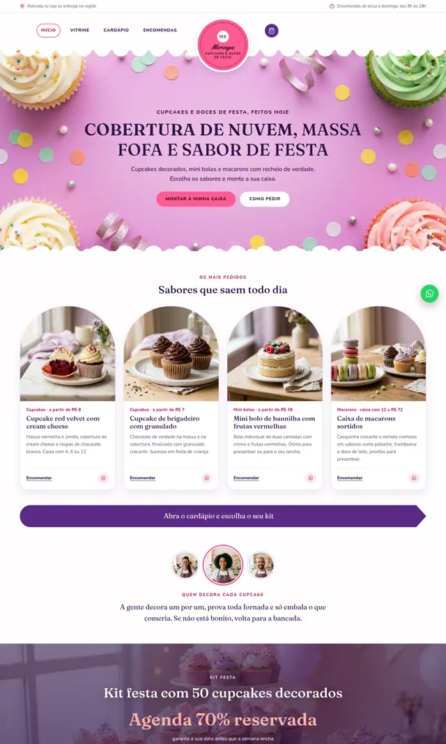 Prévia do modelo Merengue para Restaurantes e Alimentação