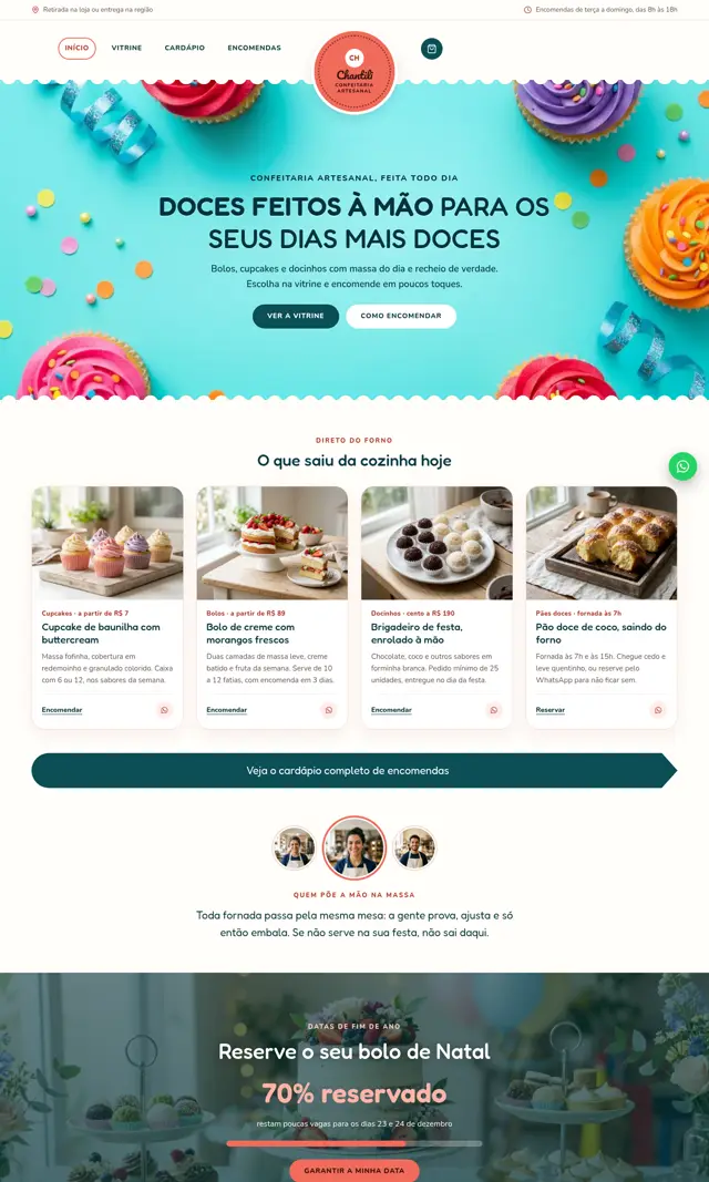 Prévia do modelo Chantili para Restaurantes e Alimentação