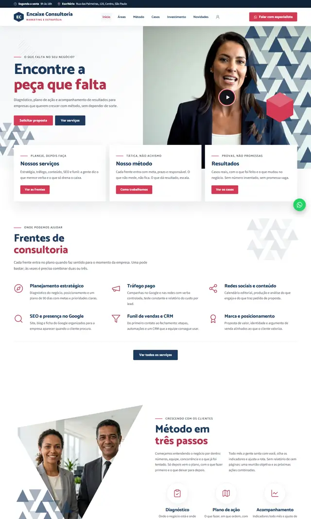 Prévia do modelo Encaixe V para Consultoria, Marketing e Freelancers