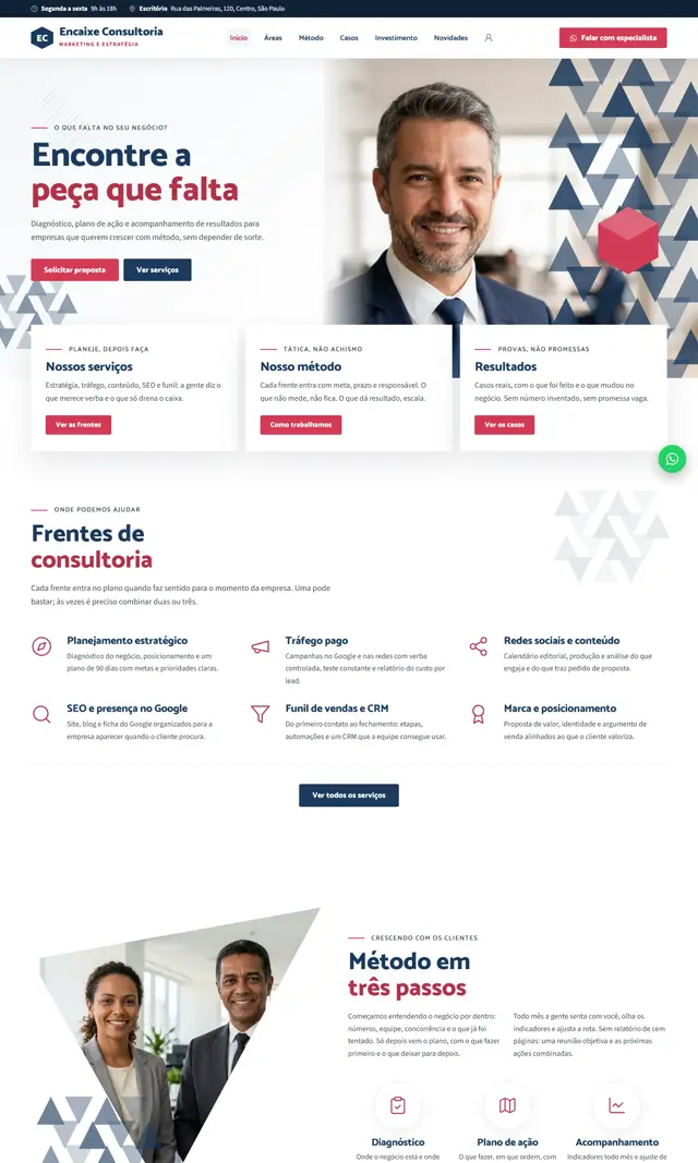Prévia do modelo Encaixe para Consultoria, Marketing e Freelancers
