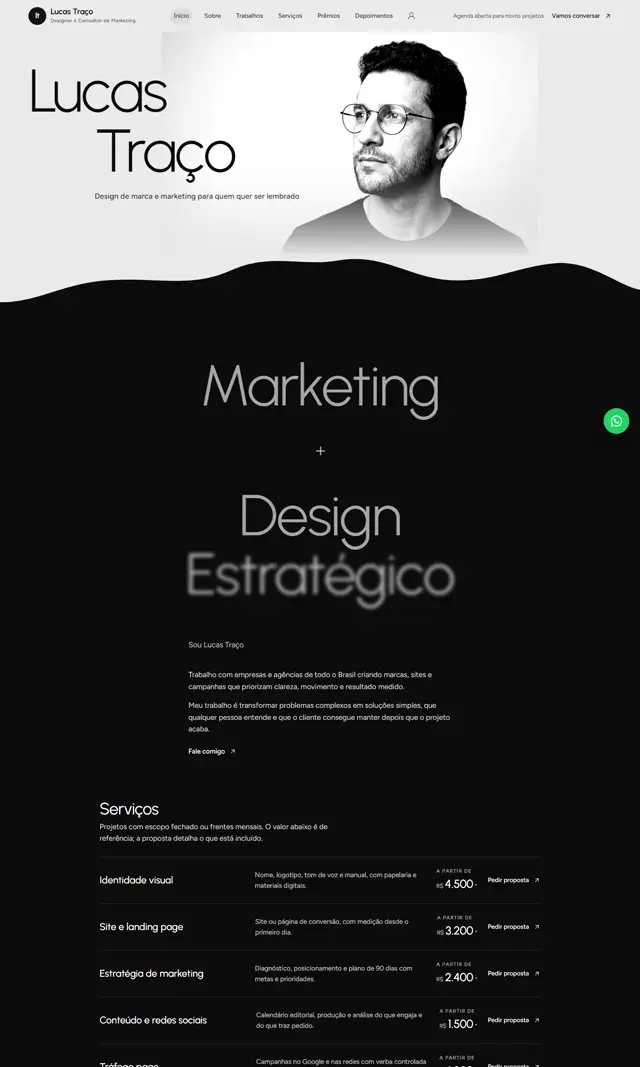 Prévia do modelo Traço para Consultoria, Marketing e Freelancers