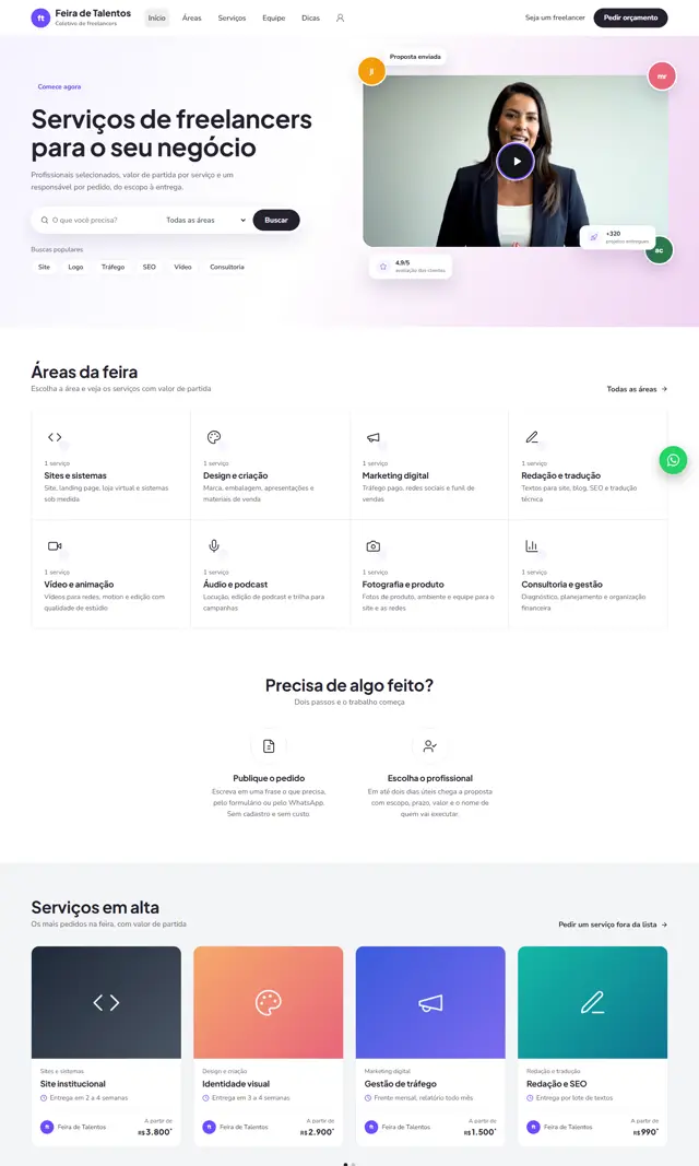 Prévia do modelo Feira V para Consultoria, Marketing e Freelancers