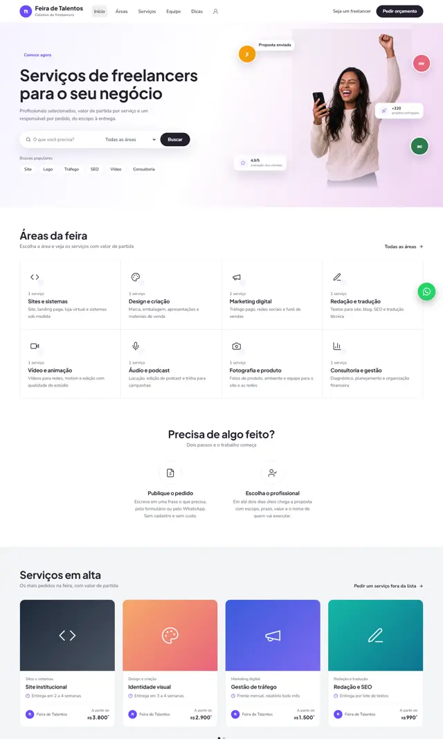 Prévia do modelo Feira para Consultoria, Marketing e Freelancers