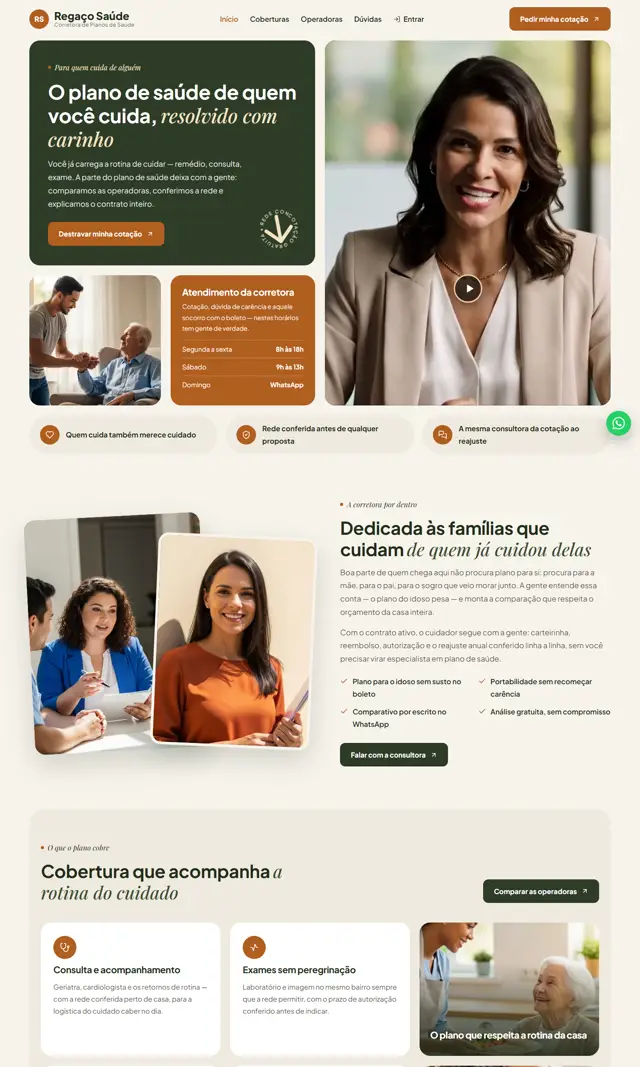 Prévia do modelo Regaço V para Corretora Saúde
