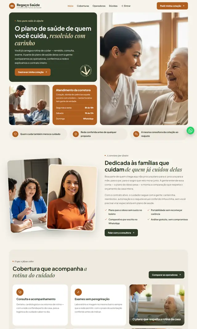 Prévia do modelo Regaço para Corretora Saúde