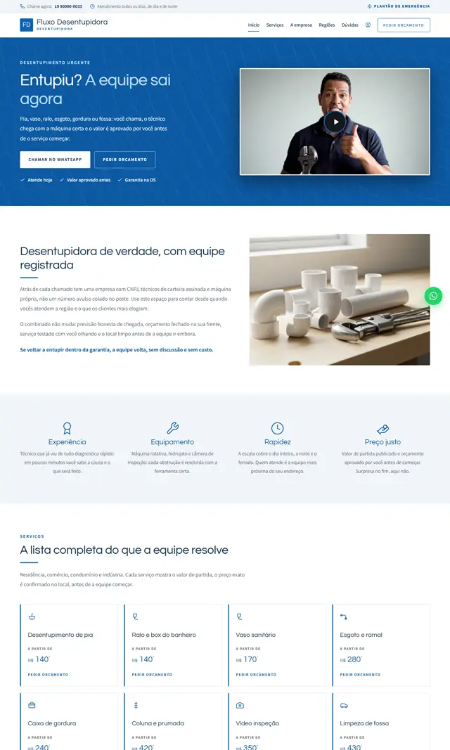 Prévia do modelo Fluxo V para Desentupidora