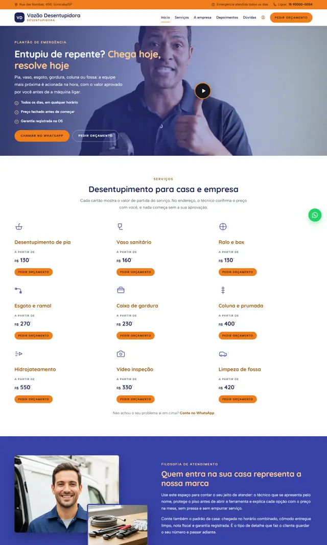 Prévia do modelo Vazão V para Desentupidora