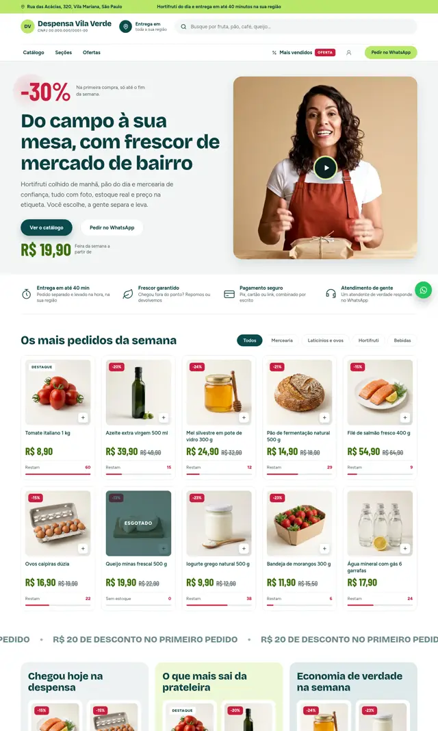 Prévia do modelo Despensa V para Loja Virtual