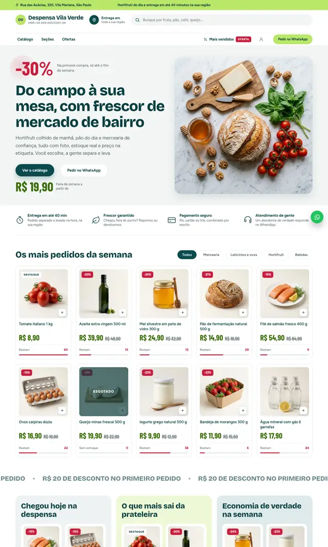 Prévia do modelo Despensa para Loja Virtual