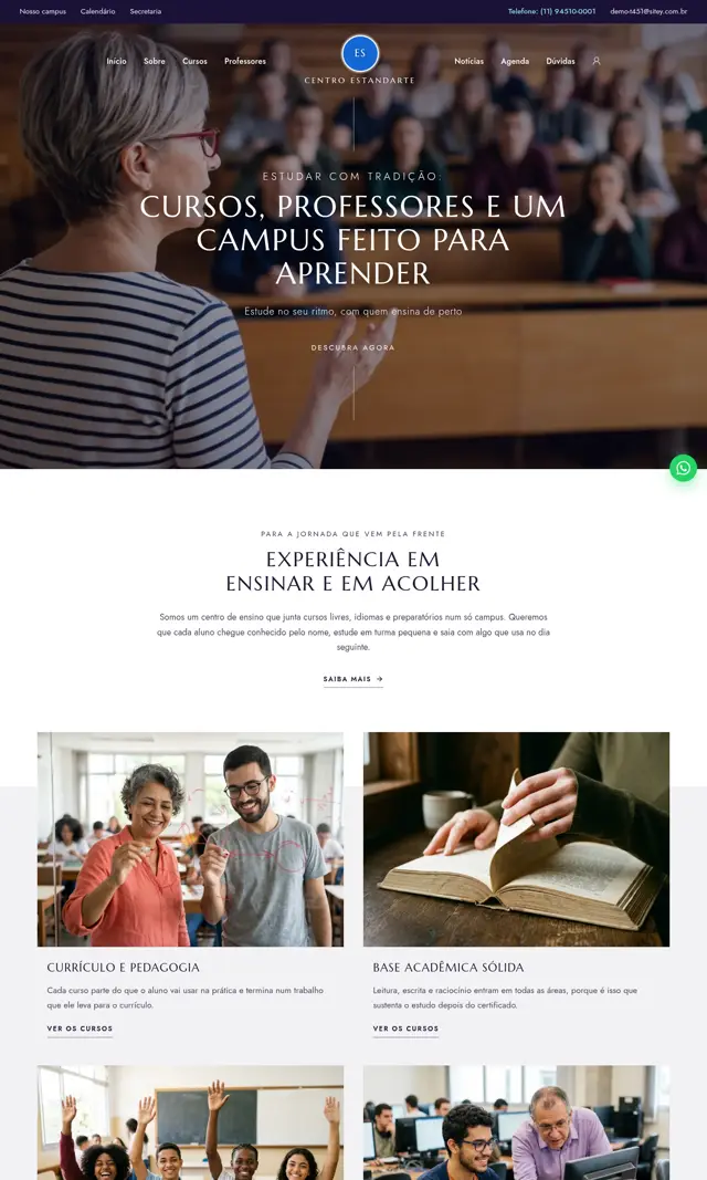 Prévia do modelo Estandarte para Educação e Cursos
