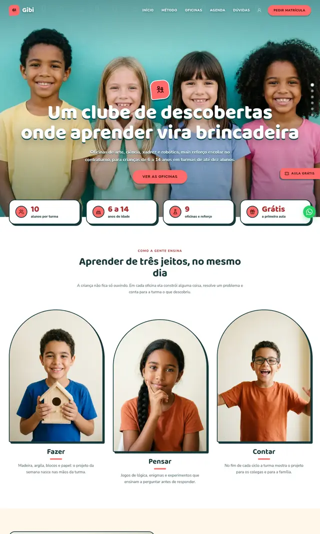 Prévia do modelo Gibi para Educação e Cursos