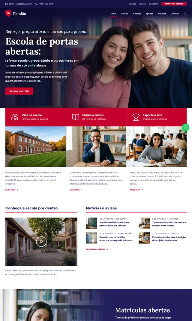 Prévia do modelo Pendão para Educação e Cursos