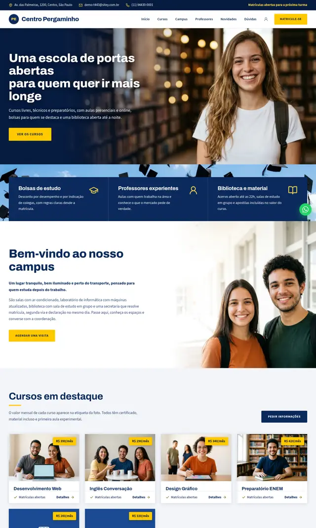 Prévia do modelo Pergaminho para Educação e Cursos