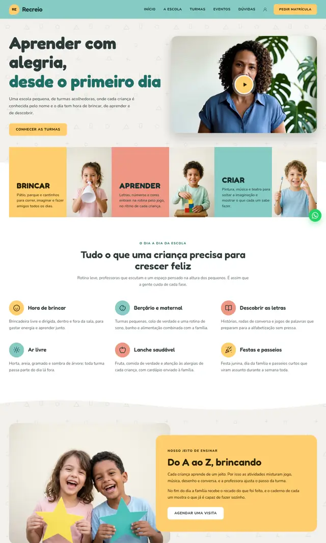 Prévia do modelo Recreio V para Educação e Cursos