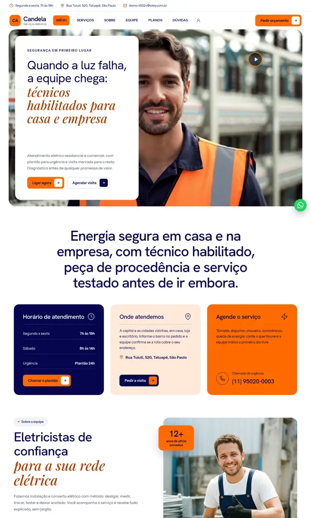 Prévia do modelo Candela V para Eletricista